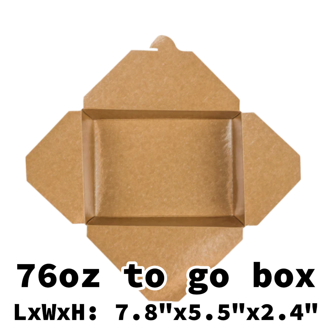 lunch box- 76oz to go box 200pcs