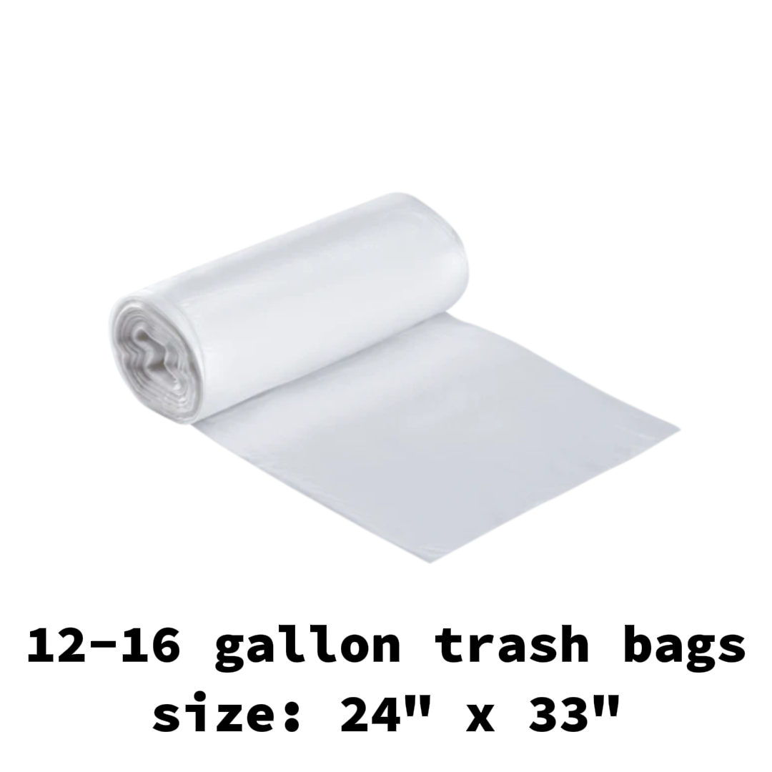 trash bag- 12-16 gallon trash bags 50 pcs