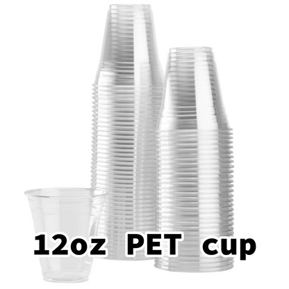 PET cups and lid- 12oz PET cups 50pcs