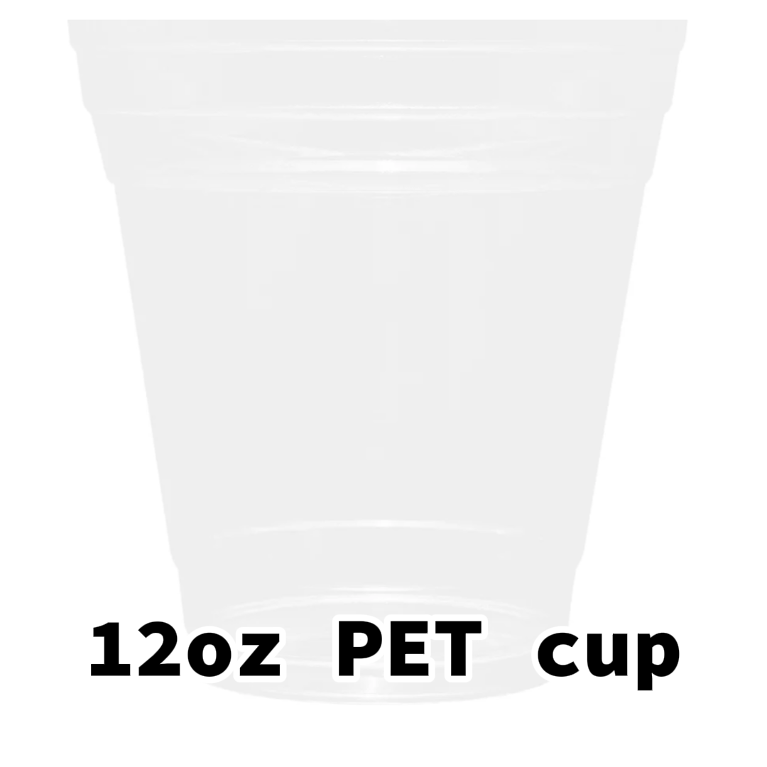 PET cups and lid- 12oz PET cups 50pcs