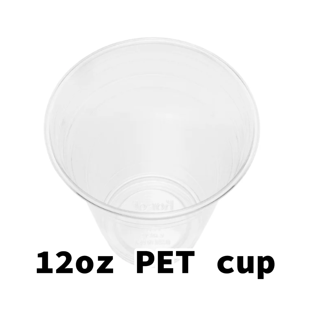 PET cups and lid- 12oz PET cups 50pcs