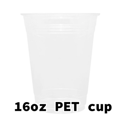 PET cups and lid- 16oz PET cups 1000pcs