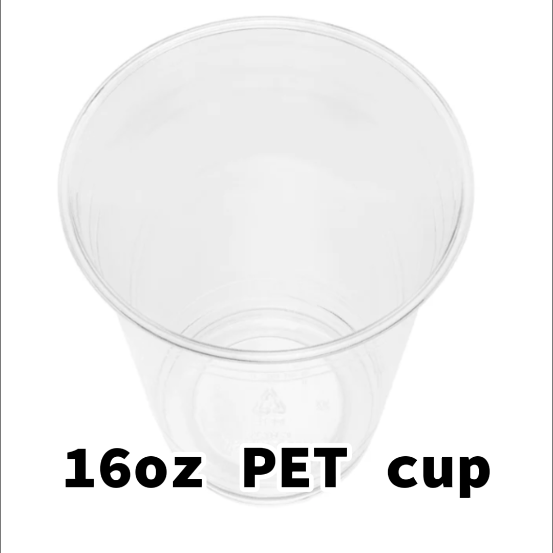 PET cups and lid- 16oz PET cups 1000pcs