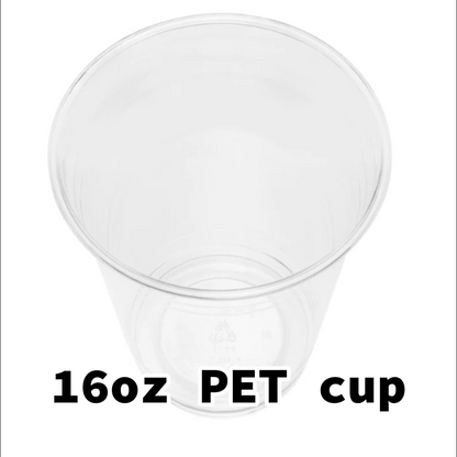 PET cups and lid- 16oz PET cups 1000pcs