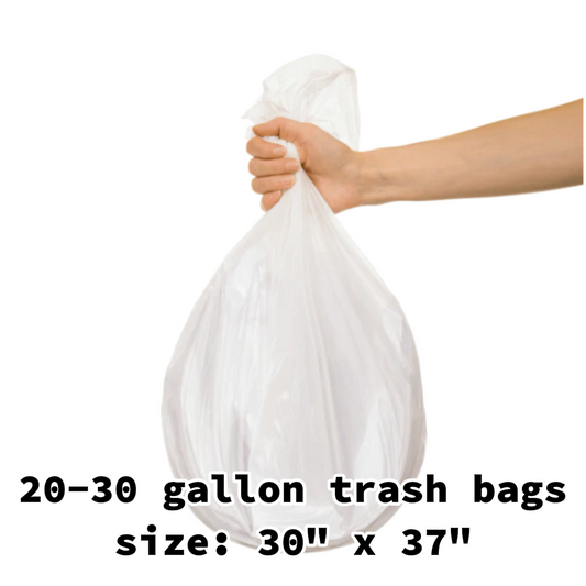 trash bag- 20-30 gallon trash bags 25 pcs