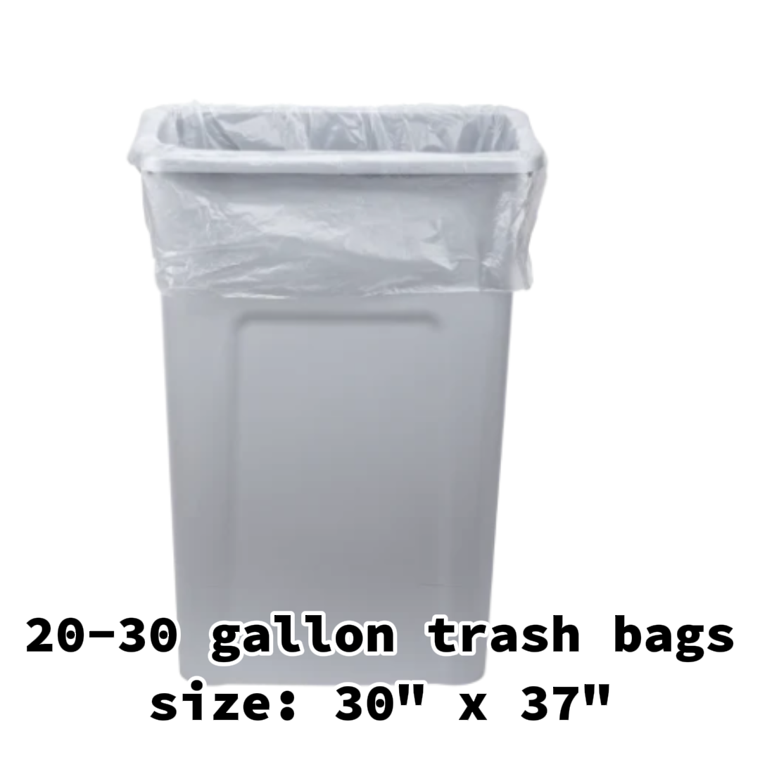 trash bag- 20-30 gallon trash bags 25 pcs
