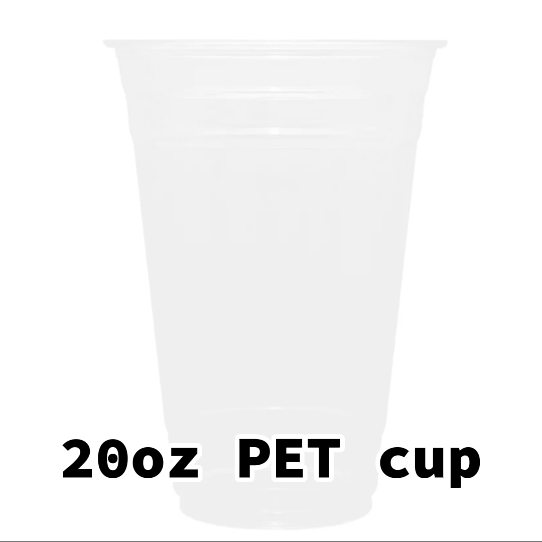 PET cups and lid- 20oz PET cups 1000pcs
