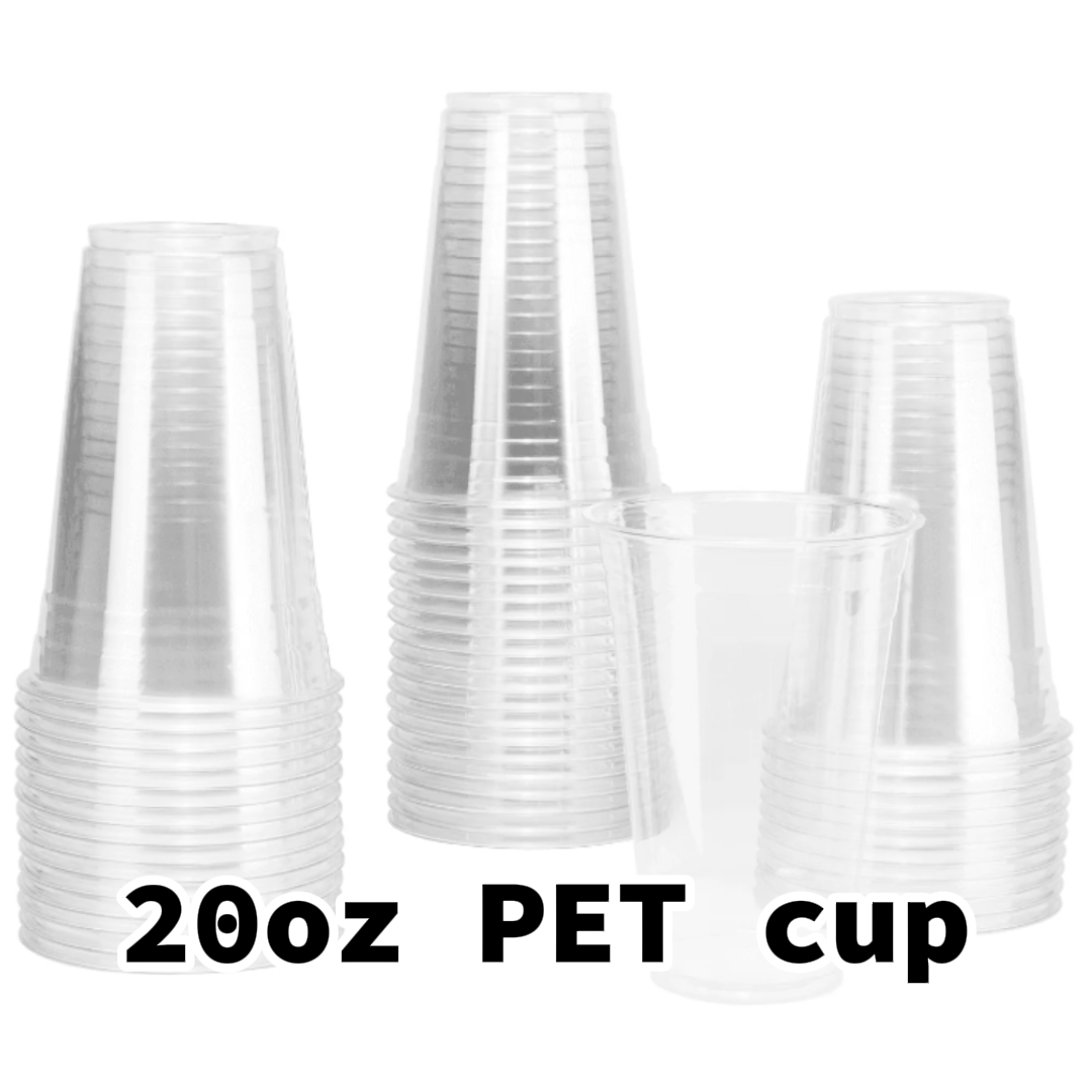 PET cups and lid- 20oz PET cups 50pcs