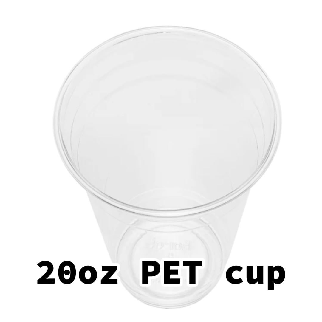 PET cups and lid- 20oz PET cups 1000pcs