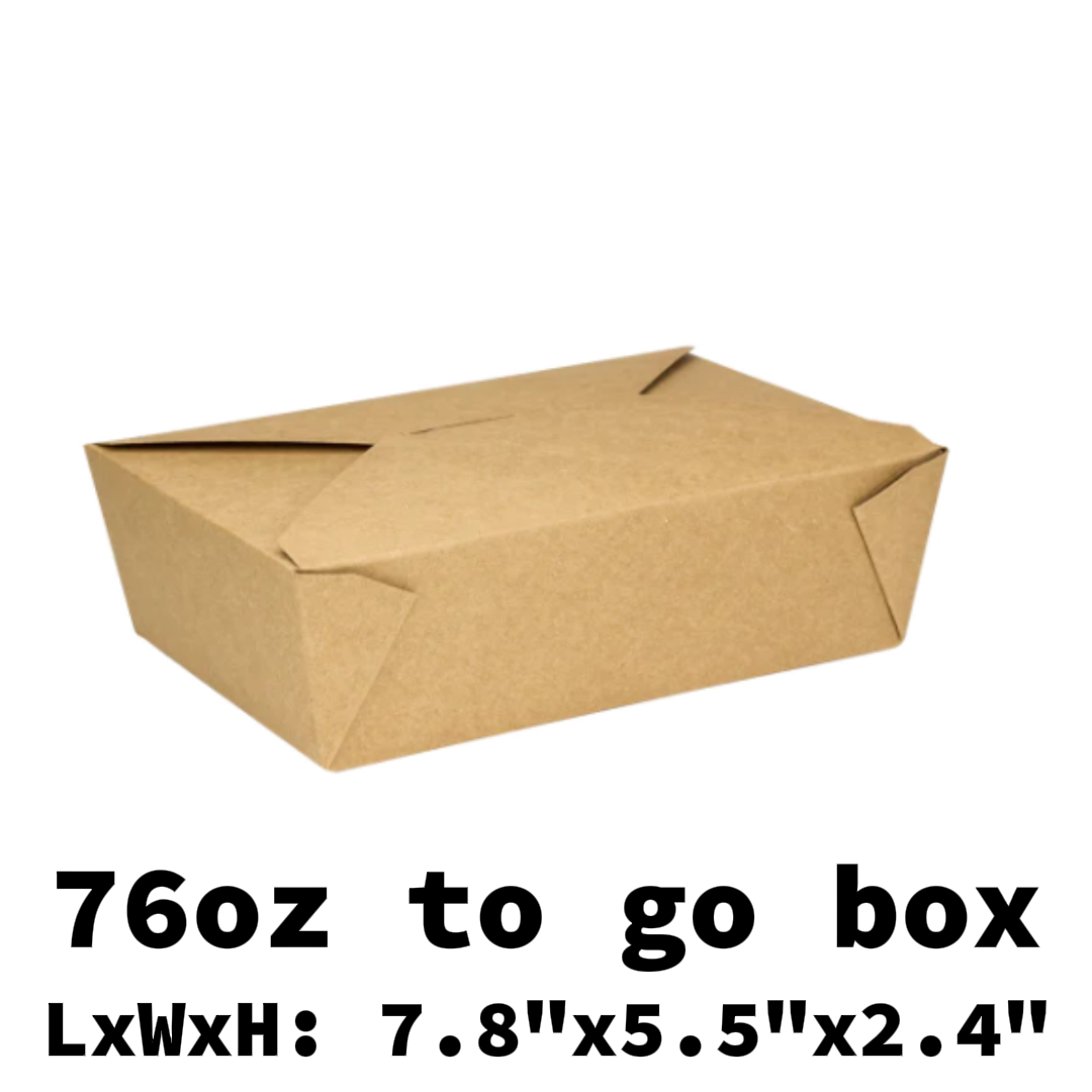 lunch box- 76oz to go box 50pcs