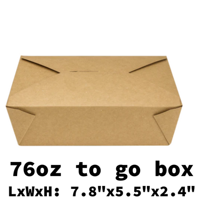 lunch box- 76oz to go box 200pcs