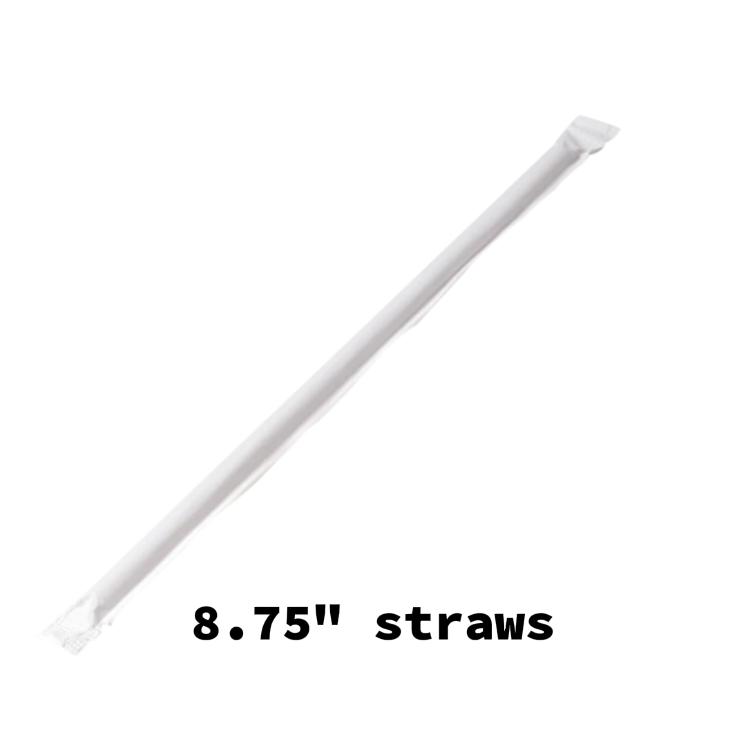 straws- individual wrapped straws 8.75" 2000pcs